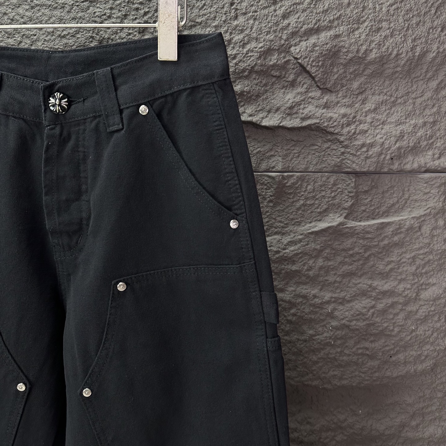 Chrome Hearts Couple Jeans Black Loose Fit