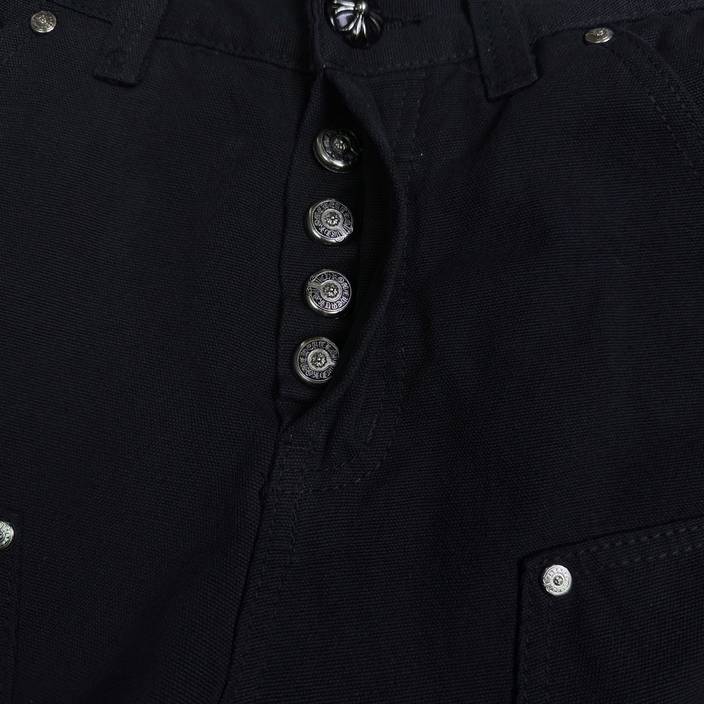 Chrome Hearts Couple Jeans Black Loose Fit