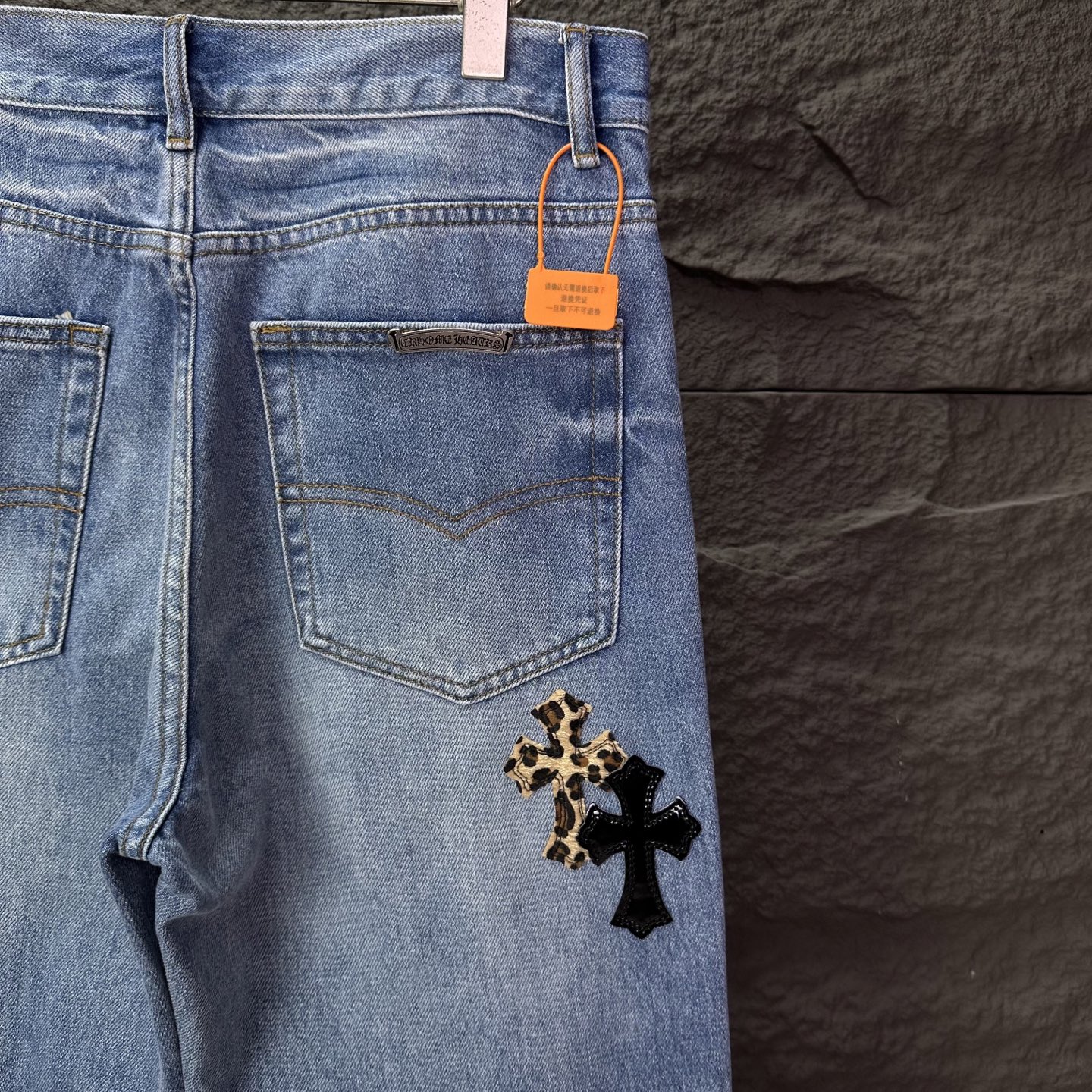 Chrome Hearts Couple Jeans Blue Loose Fit