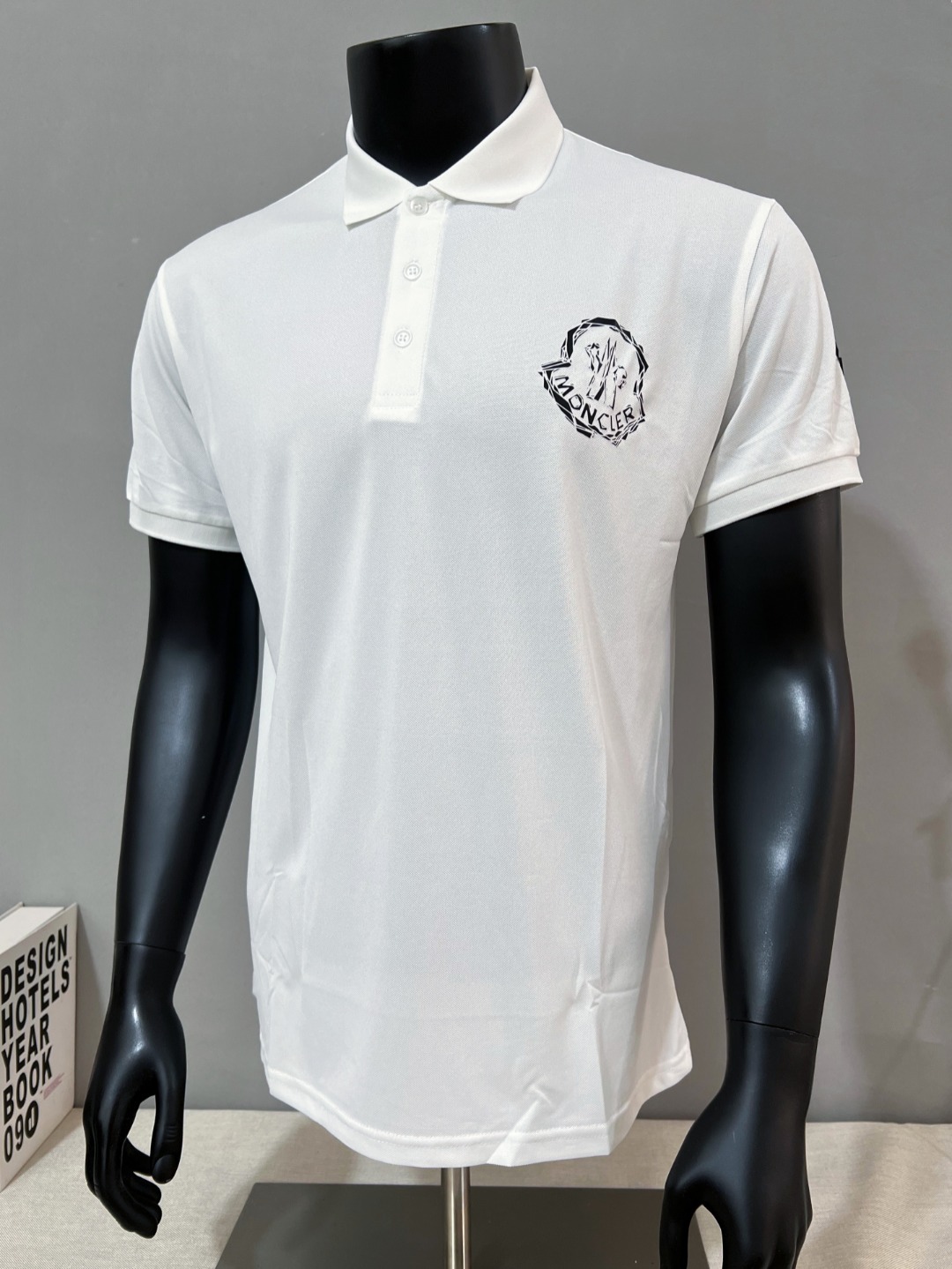 Moncler Male Shirt Black Printed Xs-s-m-l-xl