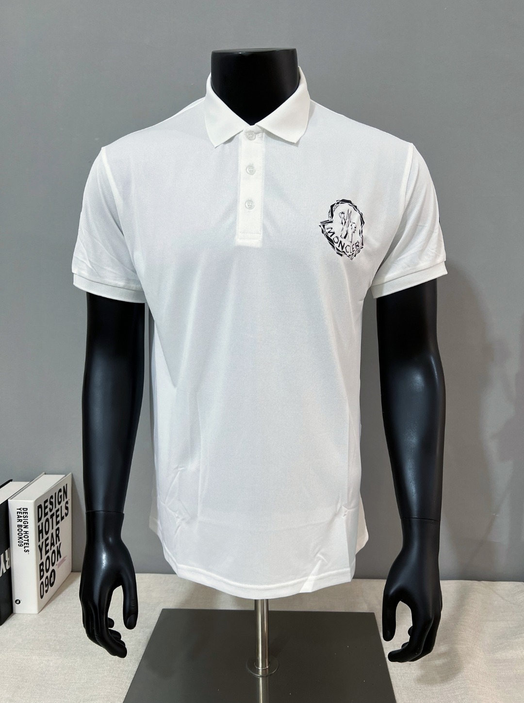 Moncler Male Shirt Black Printed Xs-s-m-l-xl