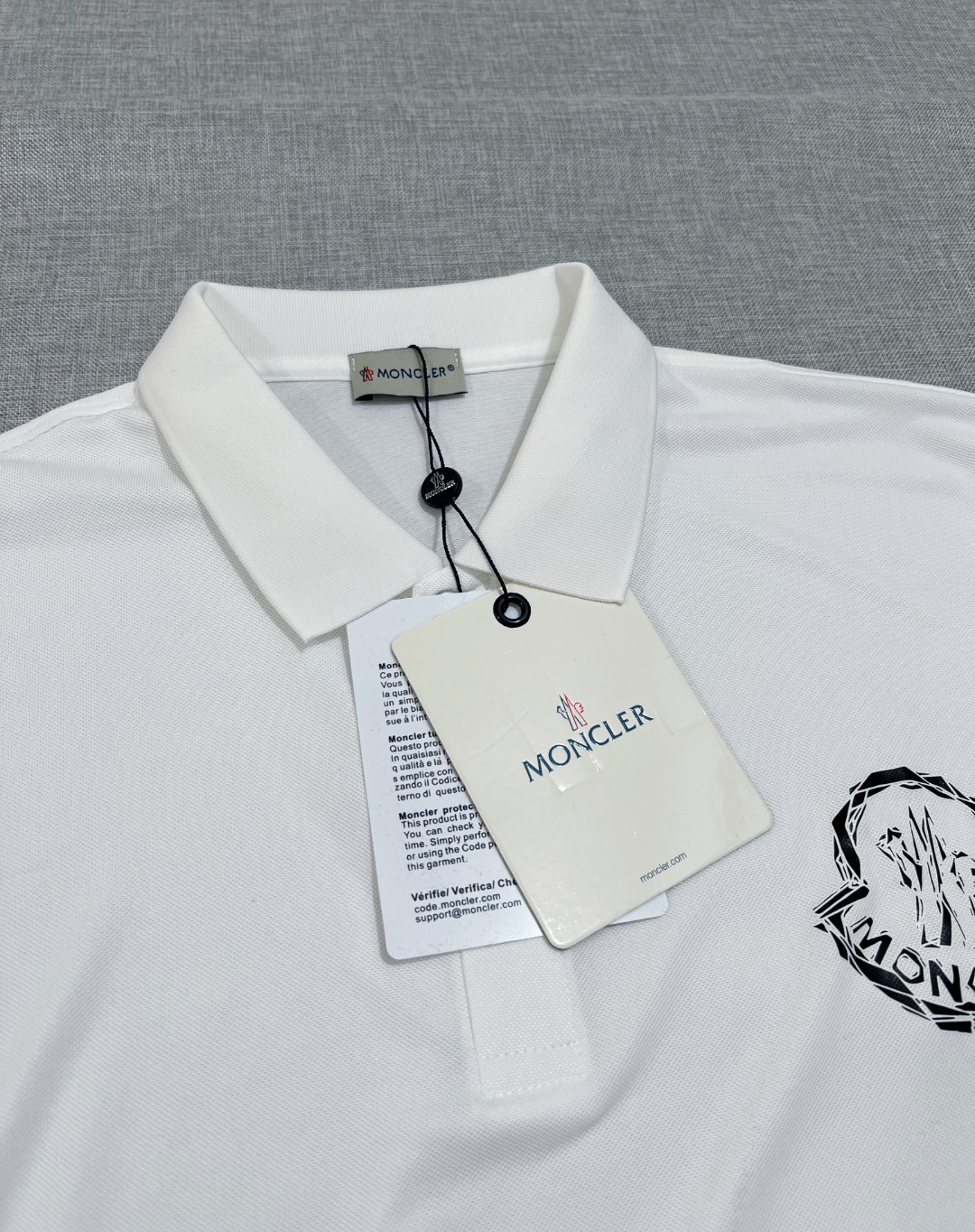 Moncler Male Shirt Black Printed Xs-s-m-l-xl