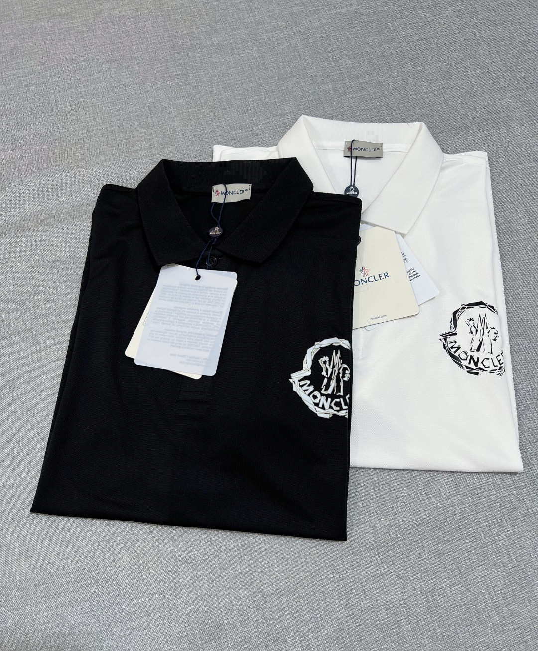 Moncler Male Shirt Black Printed Xs-s-m-l-xl