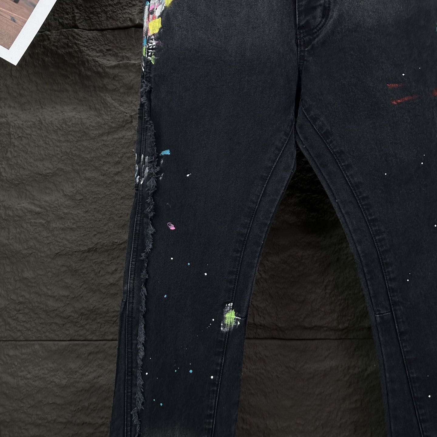 Chrome Hearts Couple Jeans Black Loose Fit L