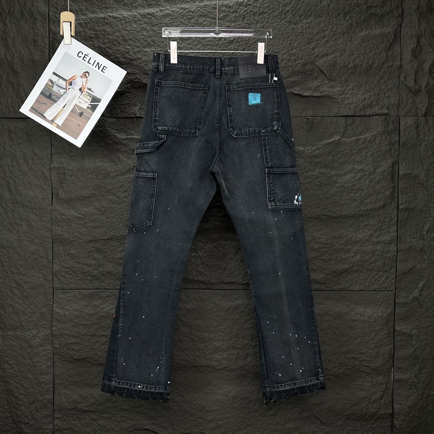 Chrome Hearts Couple Jeans Black Loose Fit L