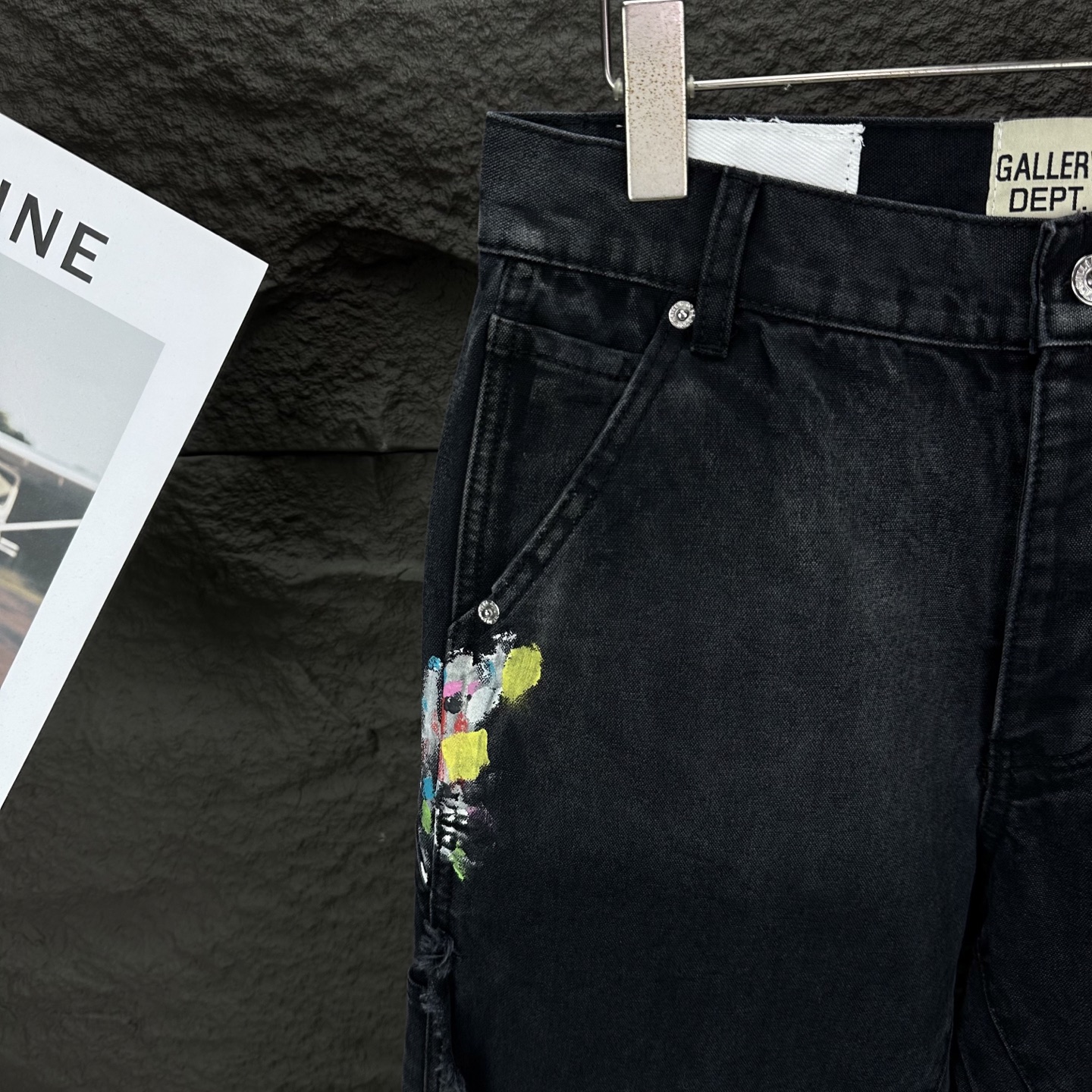 Chrome Hearts Couple Jeans Black Loose Fit L