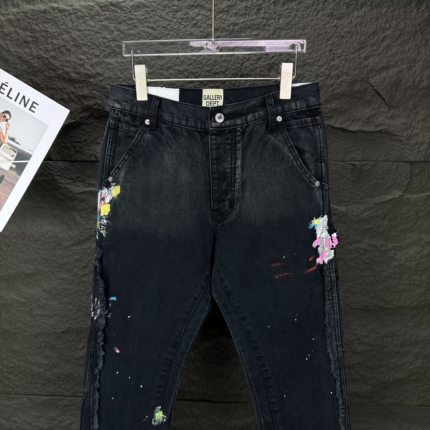 Chrome Hearts Couple Jeans Black Loose Fit L