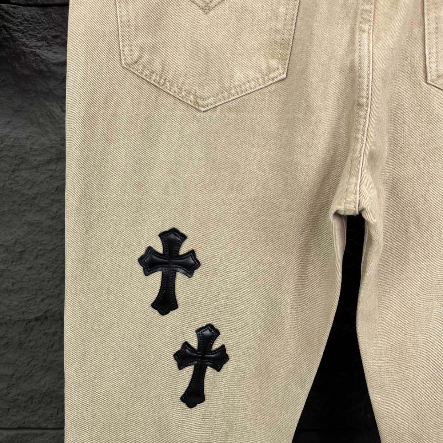 Chrome Hearts Couple Jeans Black Loose Fit