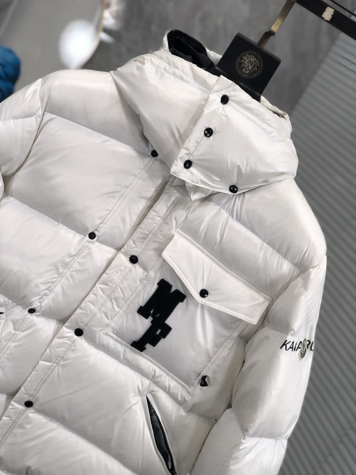 Moncler Male Down Jacket White Duck Down Hooded M-l