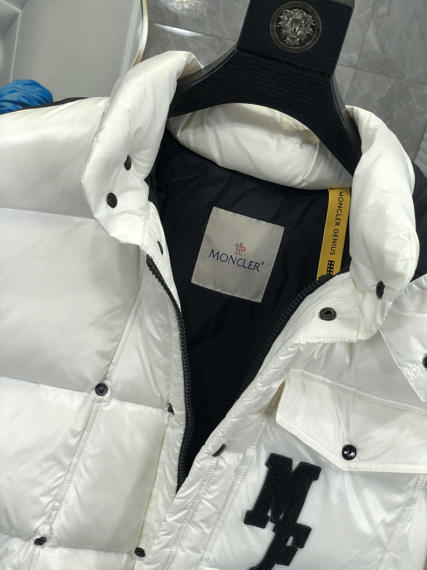 Moncler Male Down Jacket White Duck Down Hooded M-l