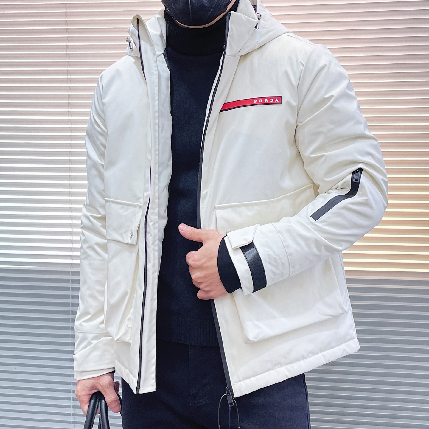 Prada Couple Down Jacket Goose Down M-l-xl