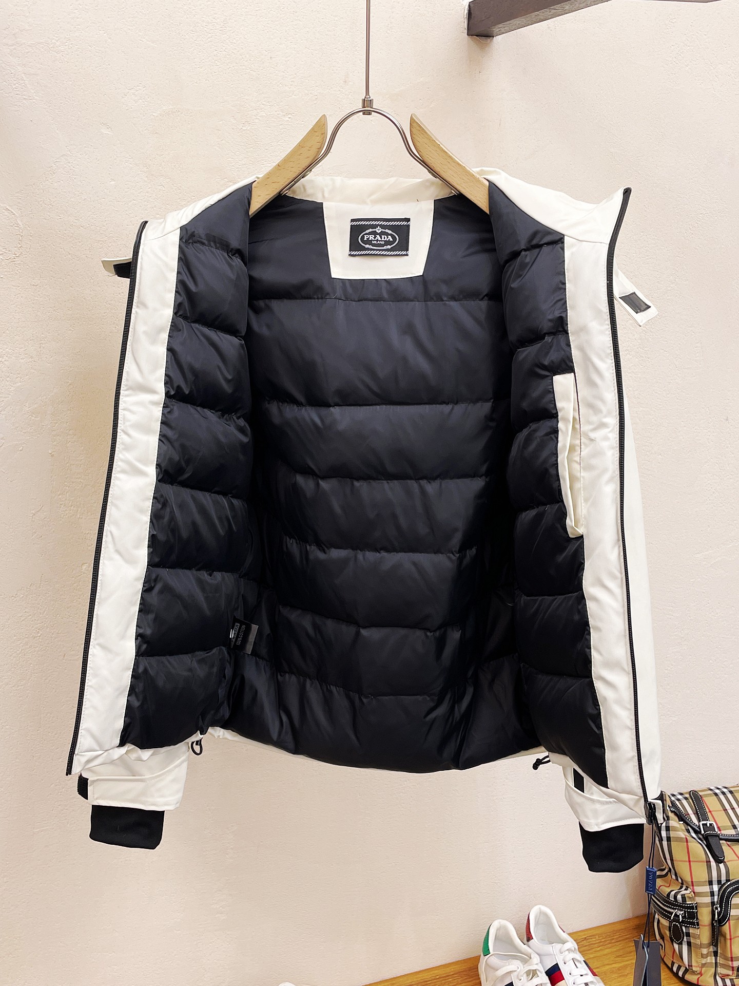 Prada Couple Down Jacket Goose Down Black Hooded S-m-l-xl-xxl