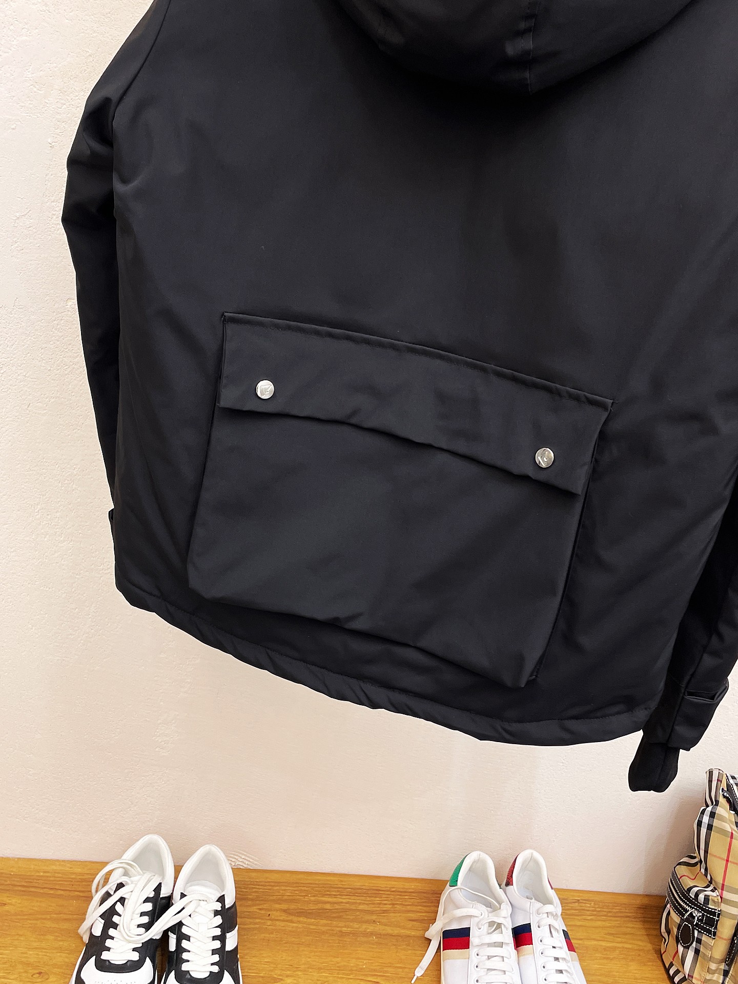 Prada Couple Down Jacket Goose Down Black Hooded S-m-l-xl-xxl