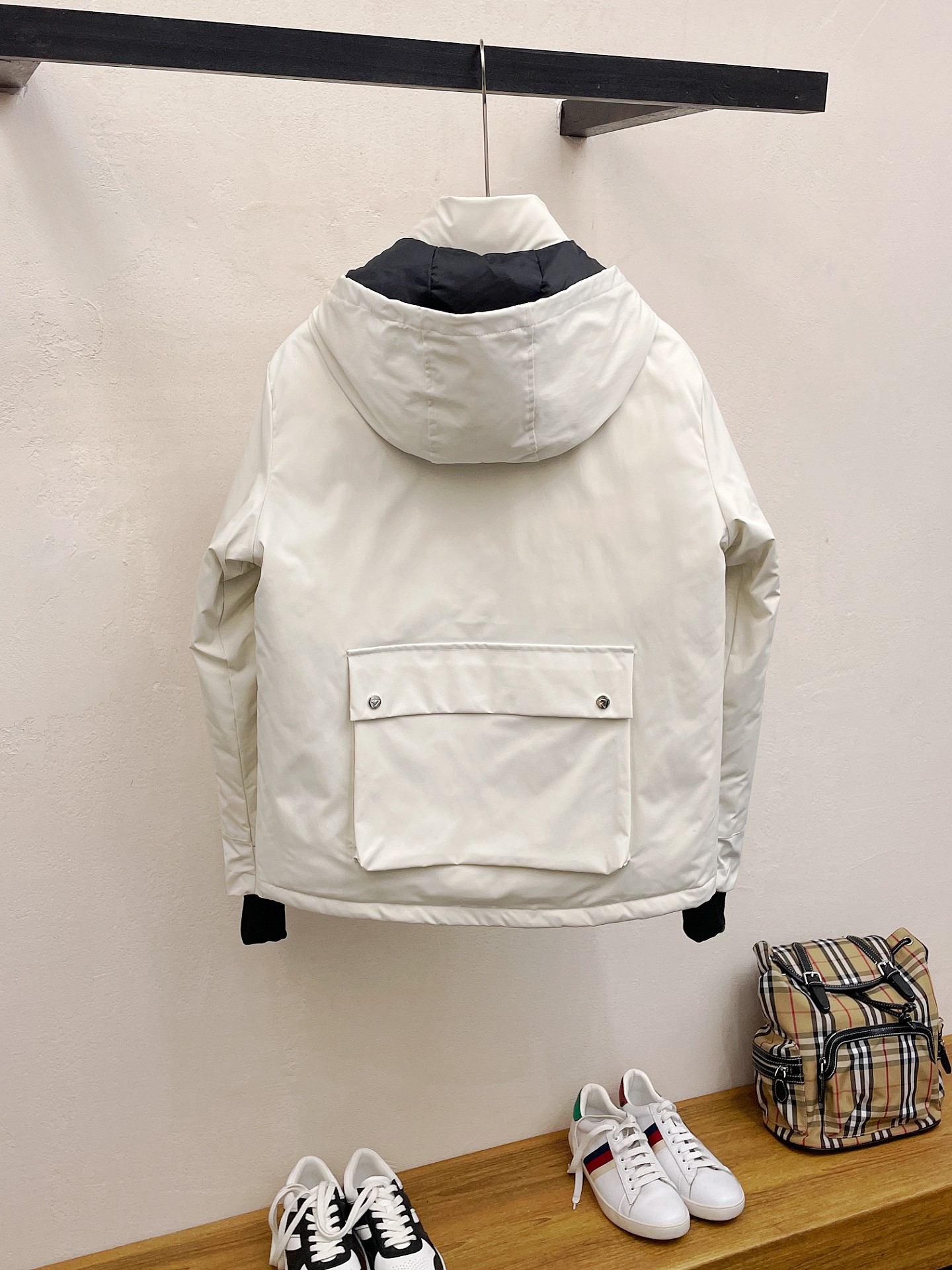 Prada Couple Down Jacket Goose Down Black Hooded S-m-l-xl-xxl