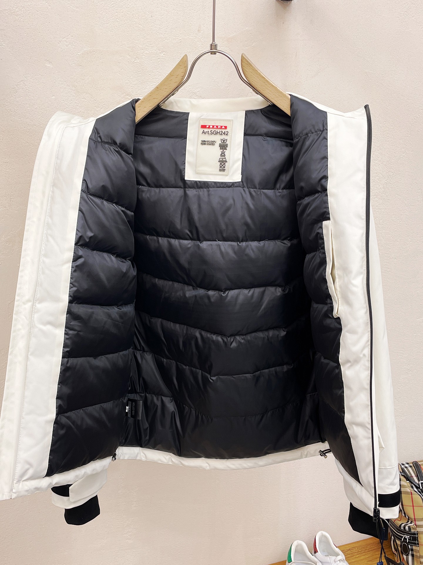 Prada Couple Down Jacket Goose Down Black Hooded S-m-l-xl-xxl