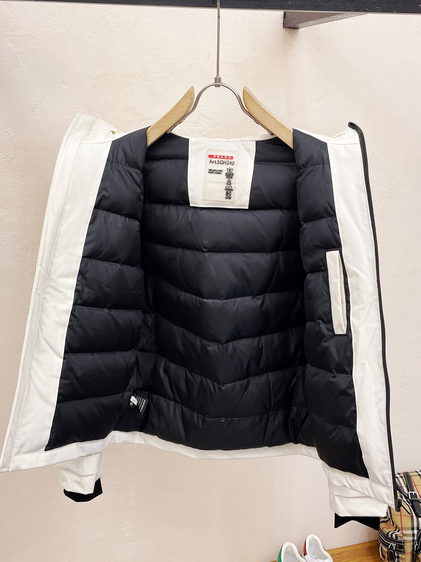 Prada Couple Down Jacket Goose Down Black Hooded S-m-l-xl-xxl