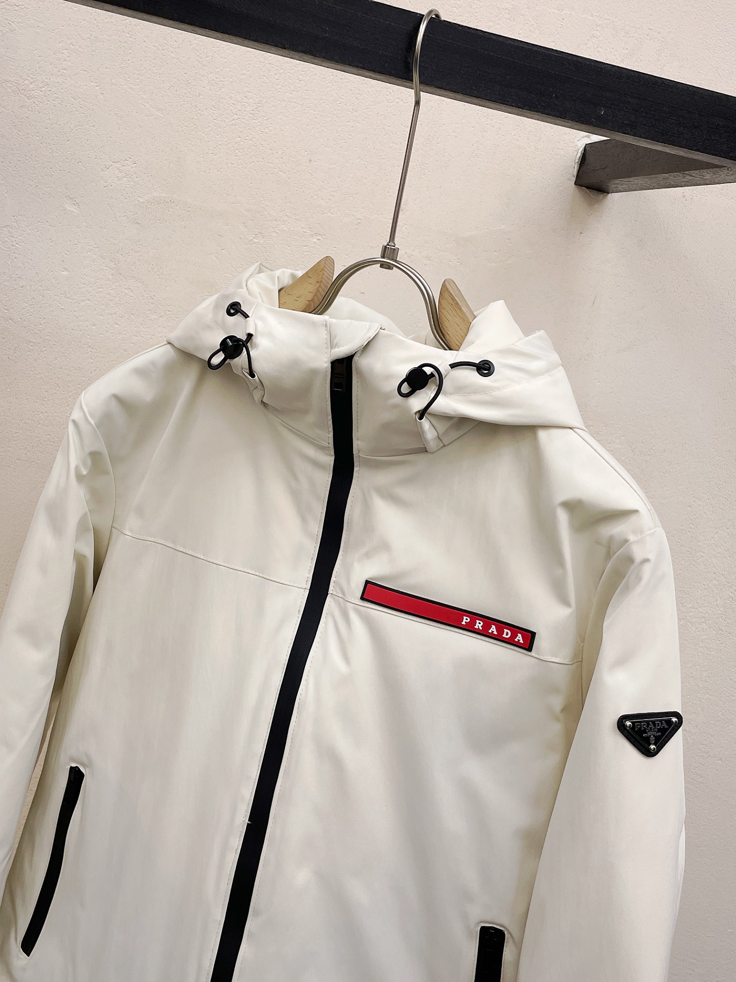 Prada Couple Down Jacket Goose Down Black Hooded S-m-l-xl-xxl