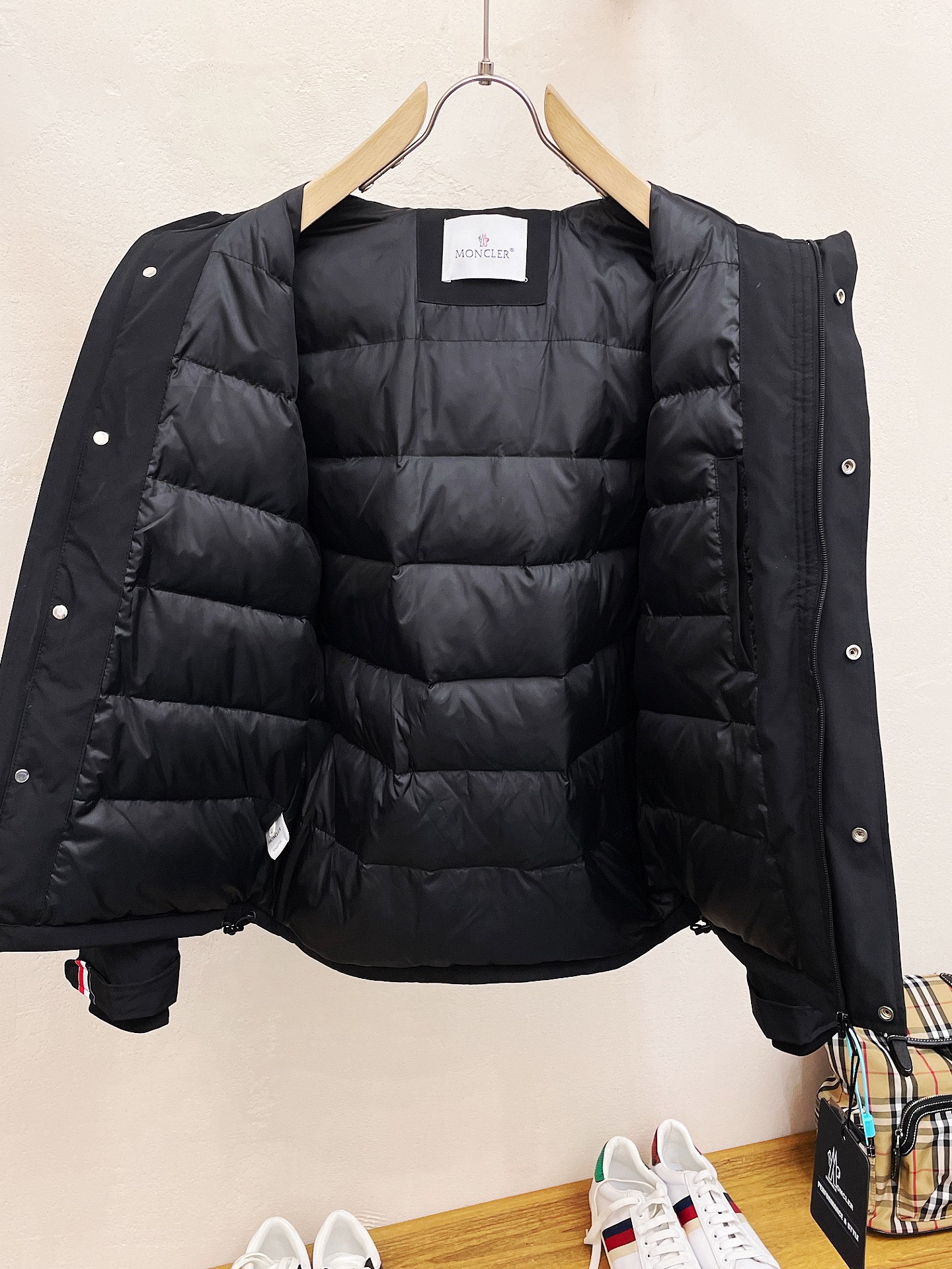 Moncler Couple Down Jacket Goose Down Black Hooded S-m-l-xl-xxl