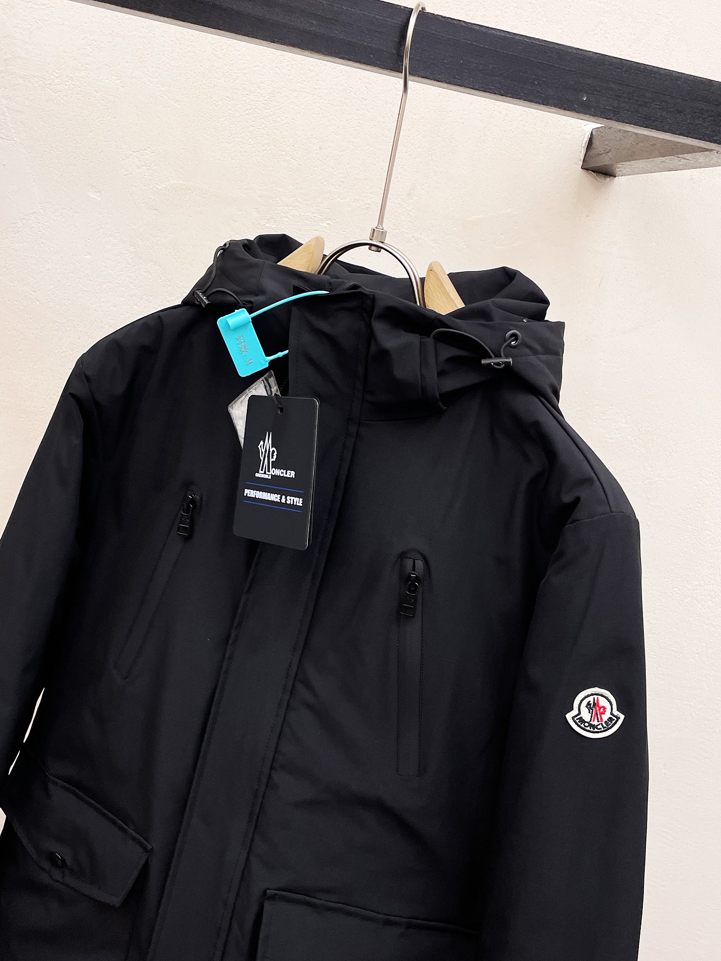 Moncler Couple Down Jacket Goose Down Black Hooded S-m-l-xl-xxl