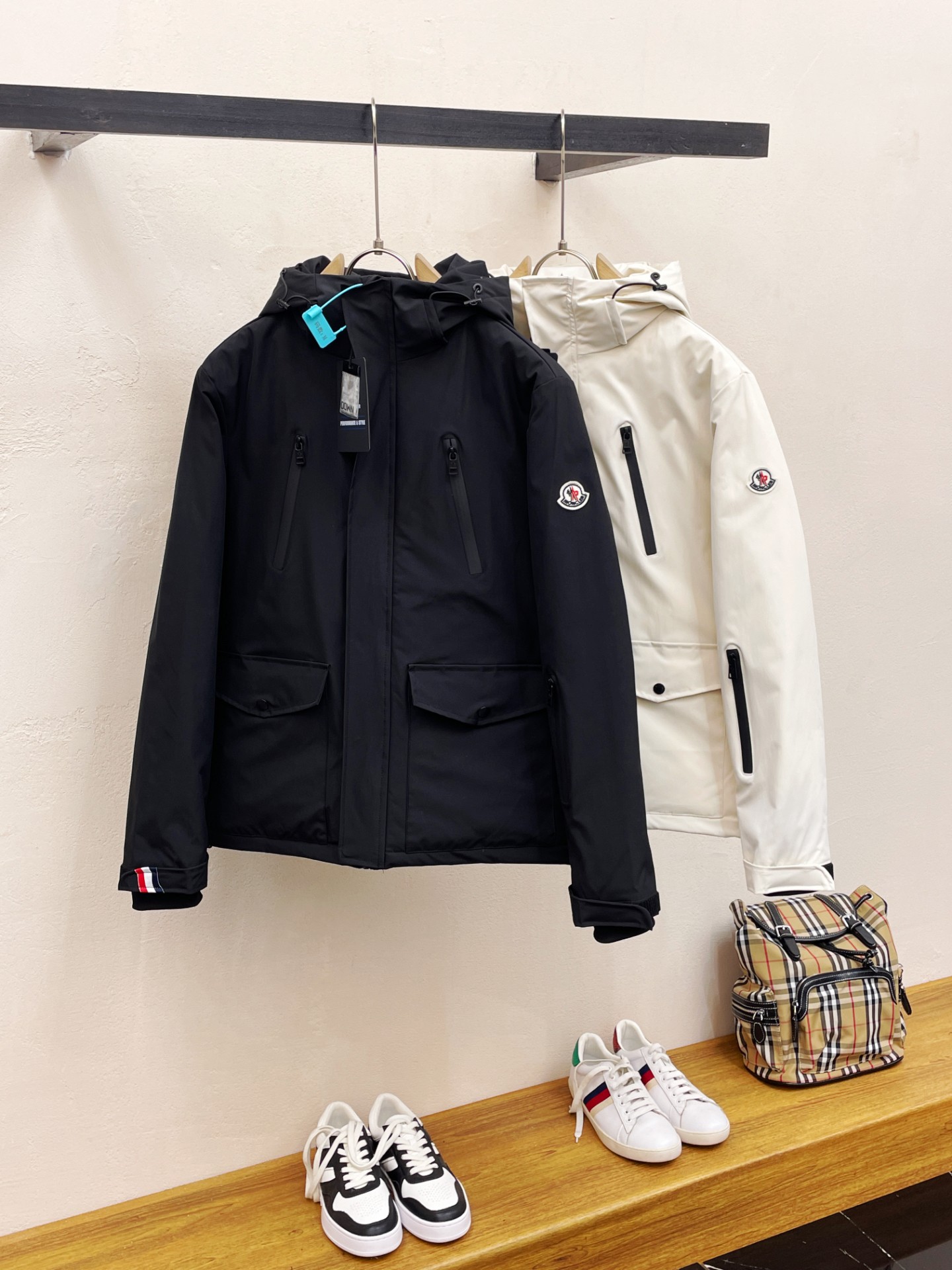 Moncler Couple Down Jacket Goose Down Black Hooded S-m-l-xl-xxl