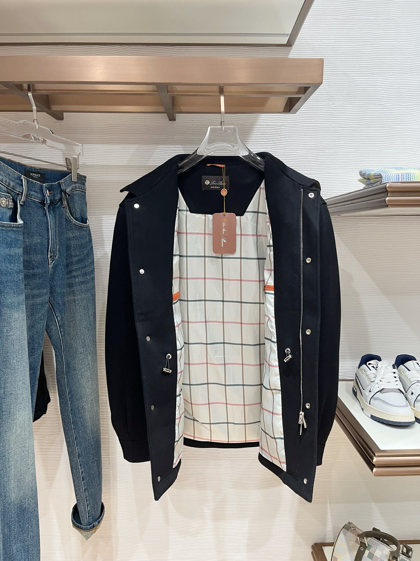 Loro Piana Male Jacket Cotton Black Slim Fit M-l-xl