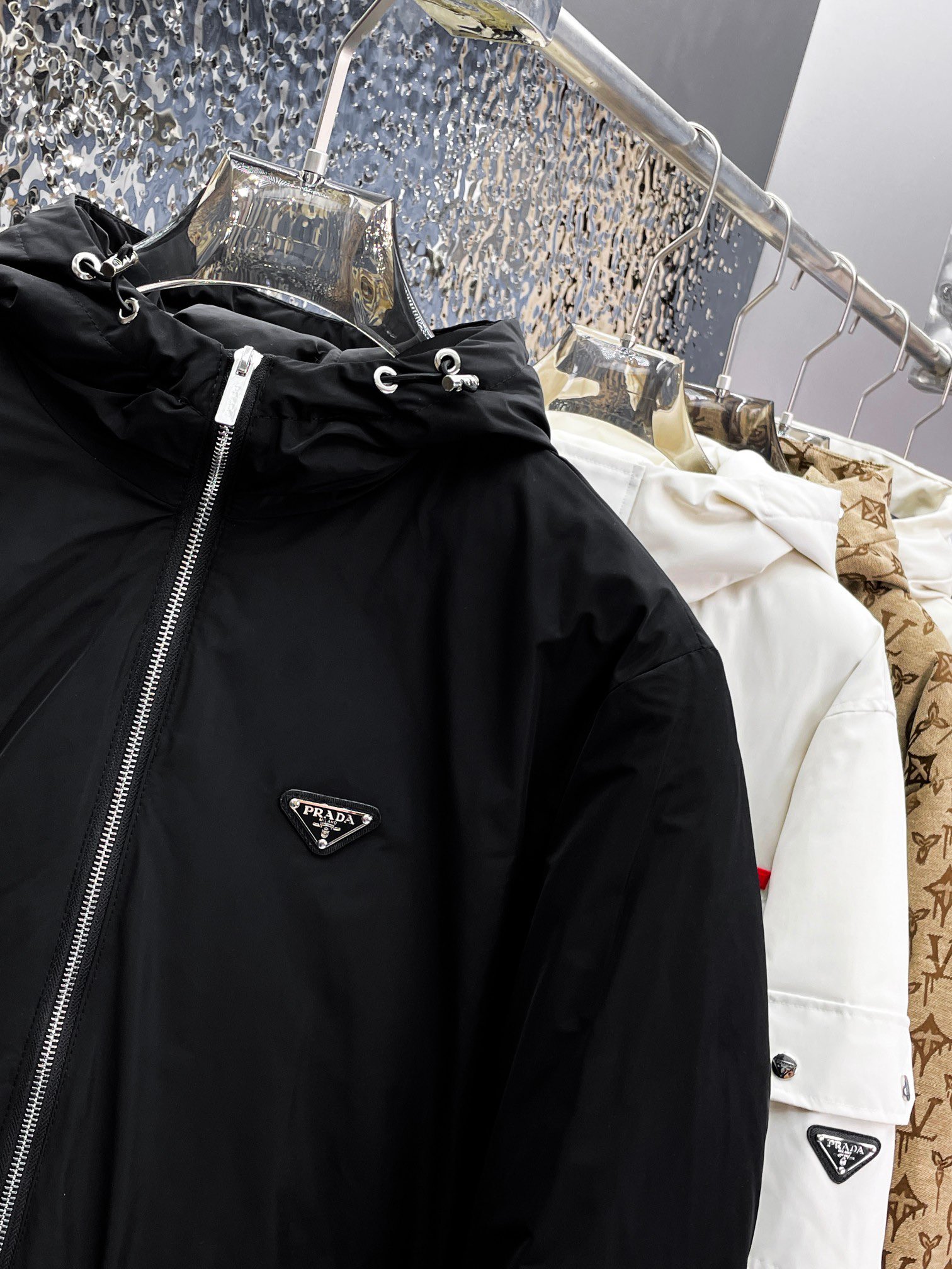 Prada Couple Down Jacket Goose Down M-l-xl