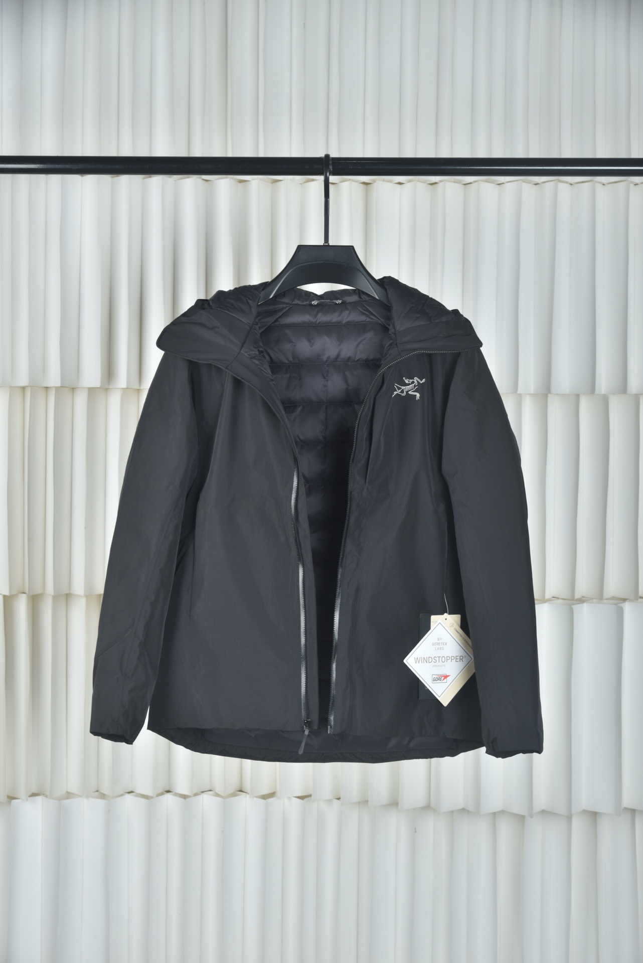 Arcteryx Down Jacket Knitted Black Hooded S-m-l-xl-xxl