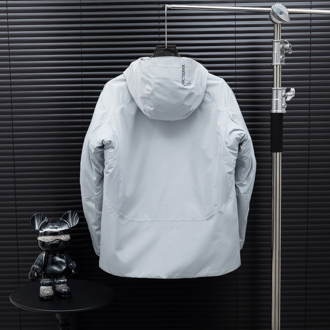 Arcteryx Female Down Jacket Knitted Black Hooded S-l-xxl