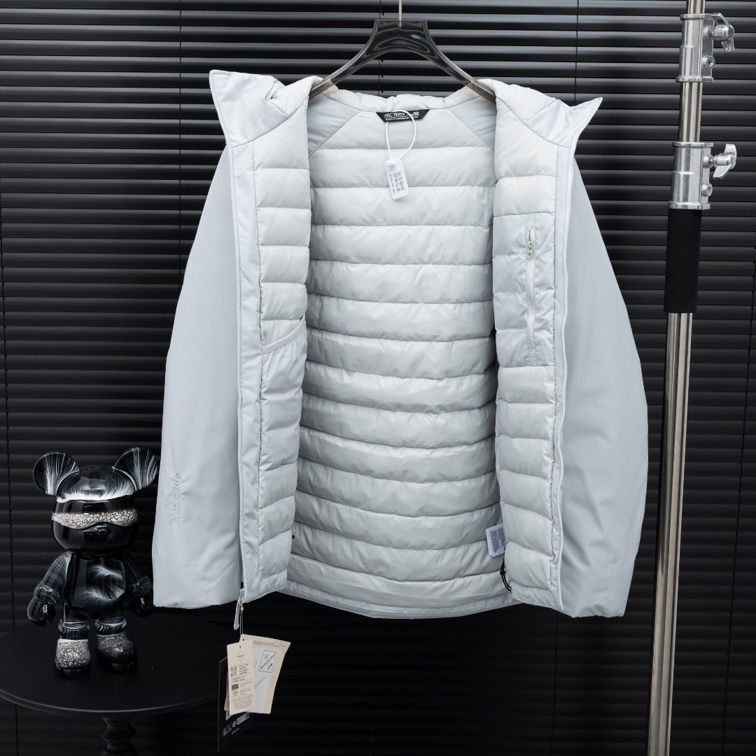 Arcteryx Female Down Jacket Knitted Black Hooded S-l-xxl