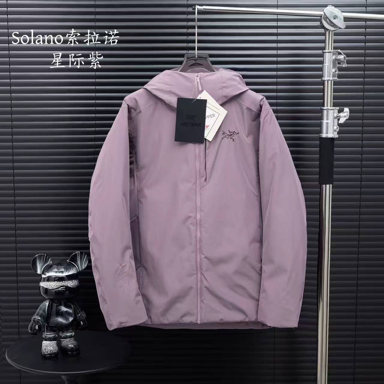 Arcteryx Female Down Jacket Knitted Black Hooded S-l-xxl