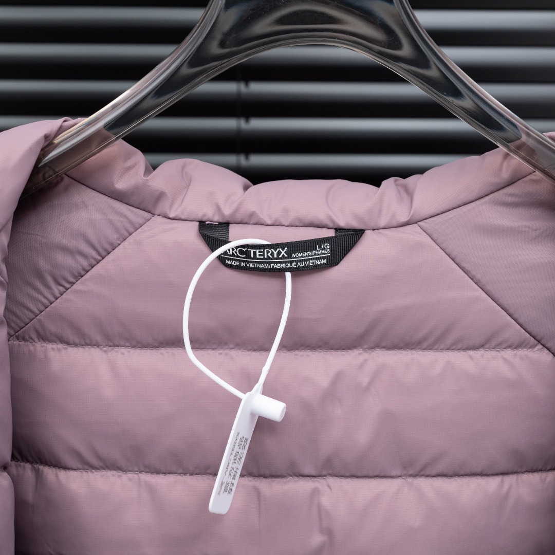 Arcteryx Female Down Jacket Knitted Black Hooded S-l-xxl