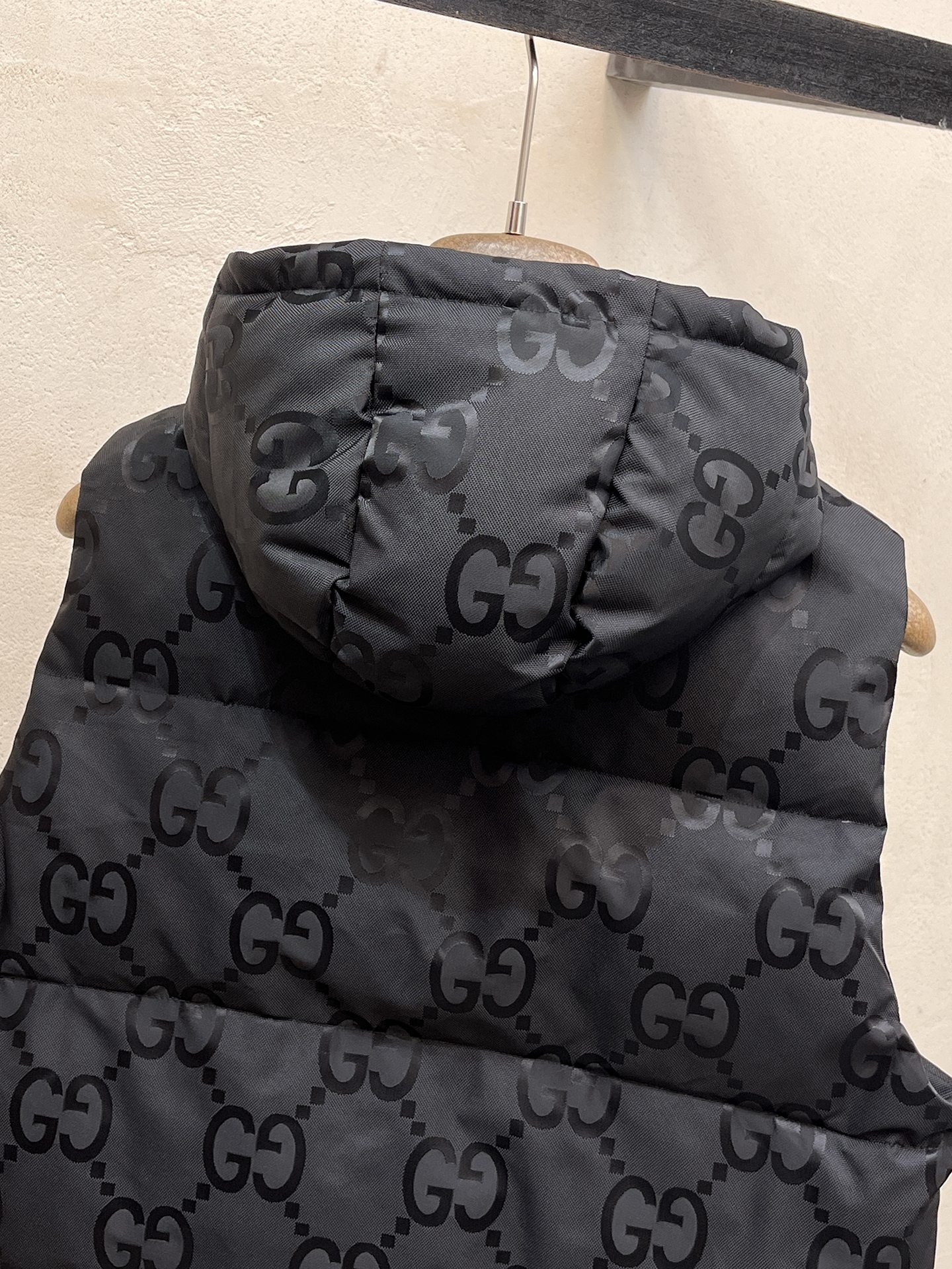 Gucci Down Vest Goose Down Black S-m-l-xl