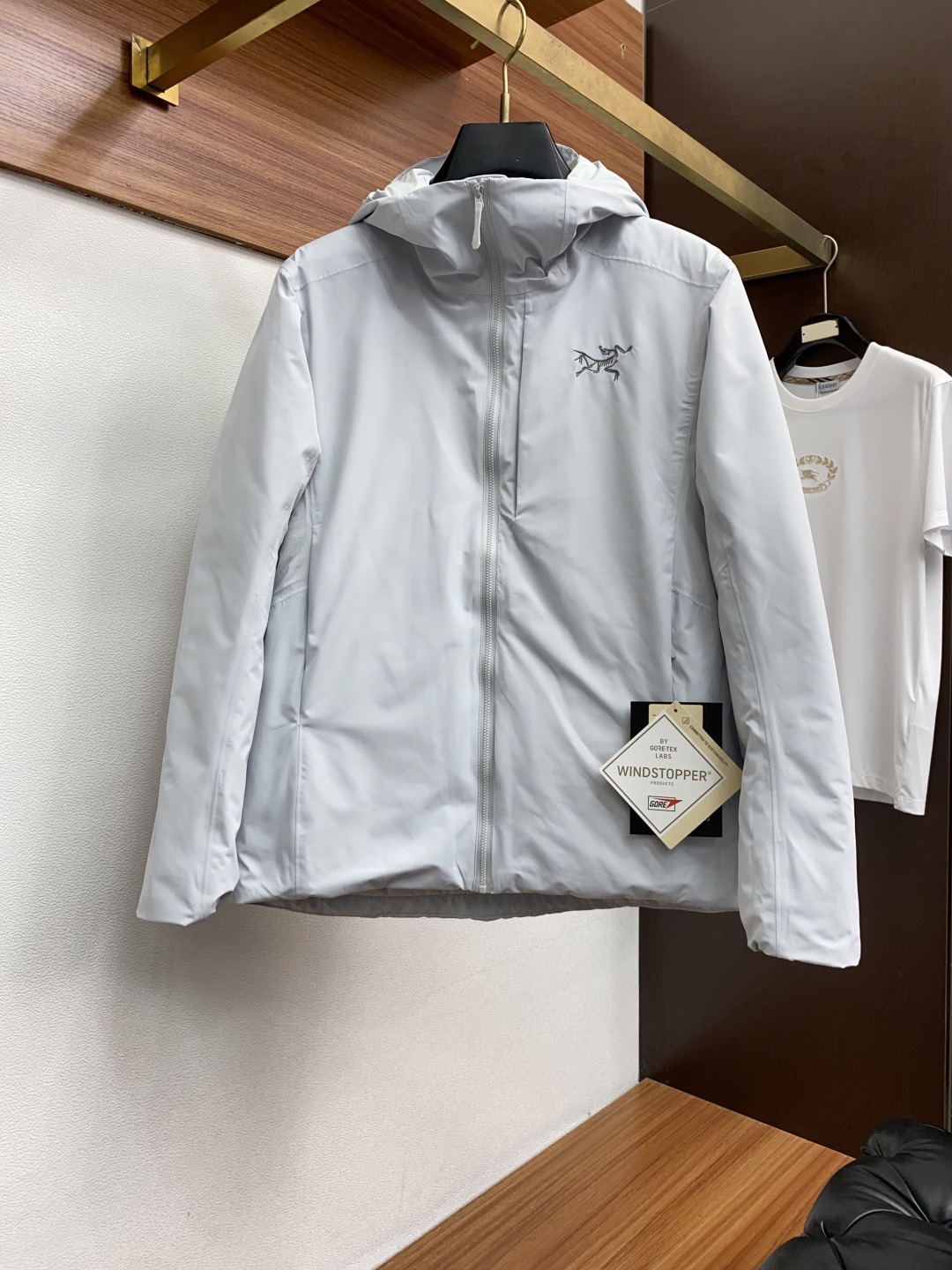 Arcteryx Couple Down Jacket White Duck Down Black Hooded S-l-xl