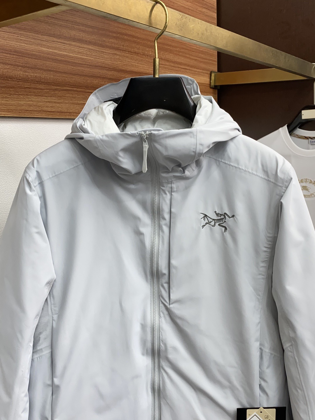 Arcteryx Couple Down Jacket White Duck Down Black Hooded S-l-xl