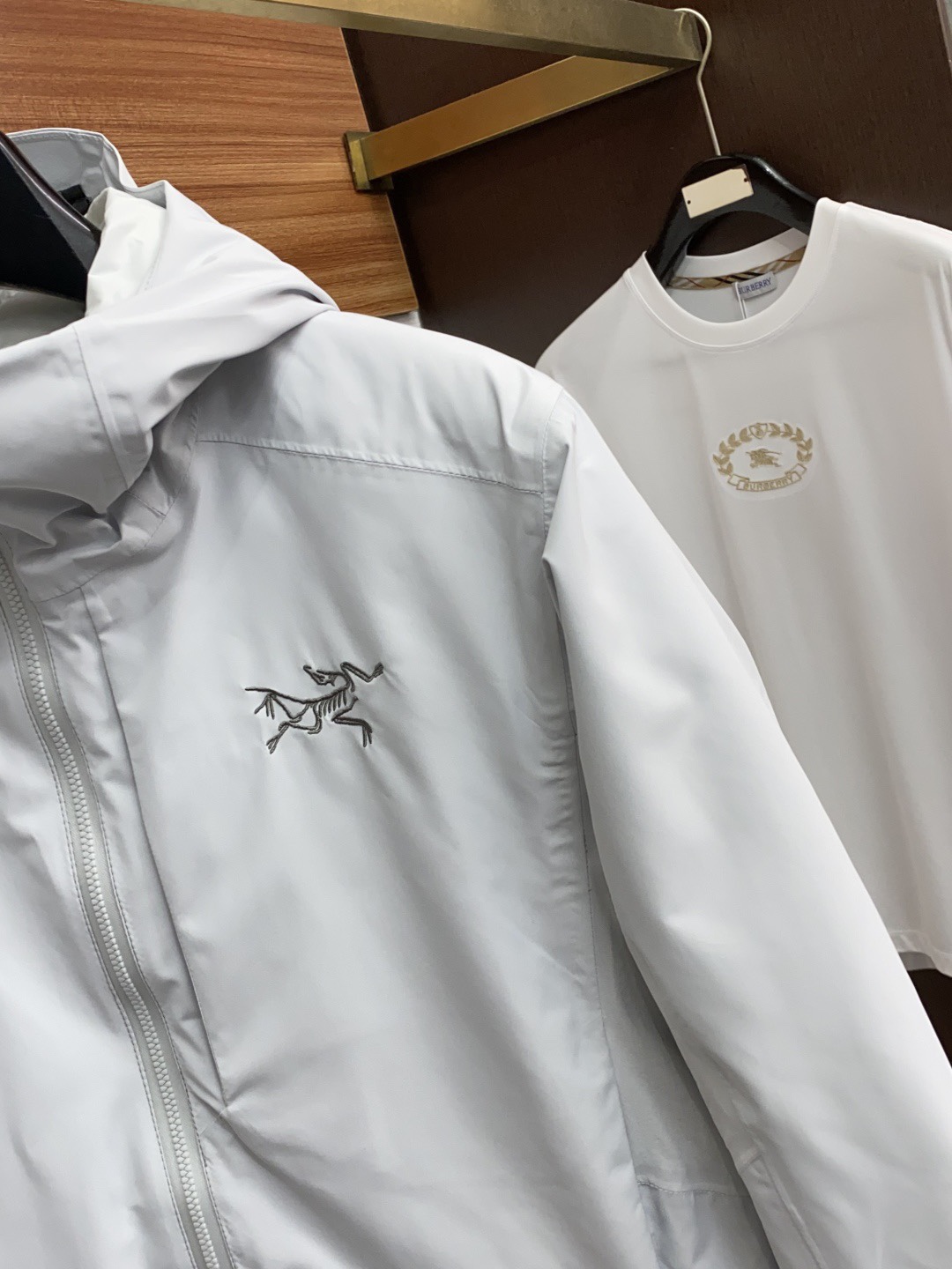 Arcteryx Couple Down Jacket White Duck Down Black Hooded S-l-xl