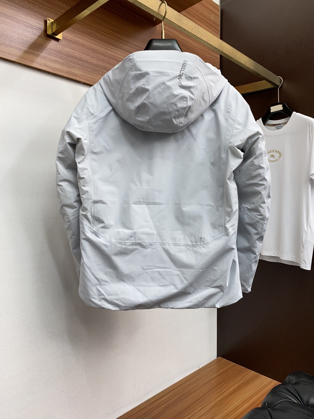 Arcteryx Couple Down Jacket White Duck Down Black Hooded S-l-xl