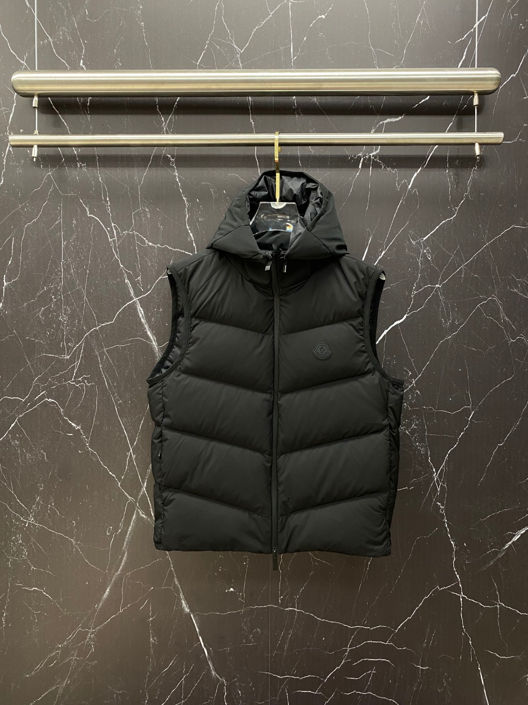 Moncler Male Down Vest Goose Down Black S-m-l