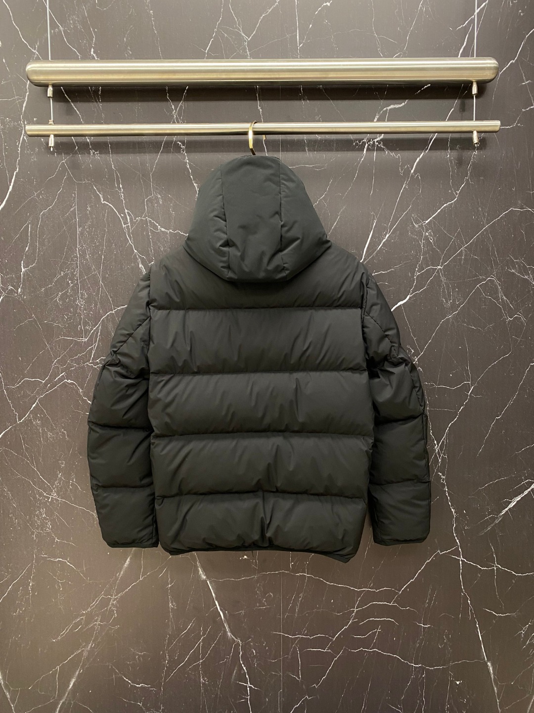 Moncler Male Jacket Goose Down Black Hooded S-m-l