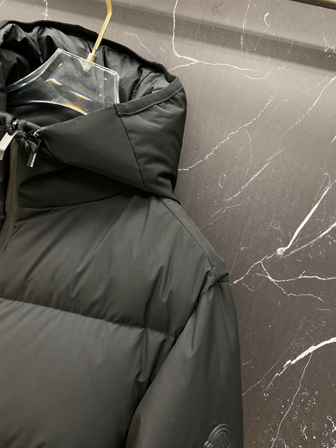 Moncler Male Jacket Goose Down Black Hooded S-m-l