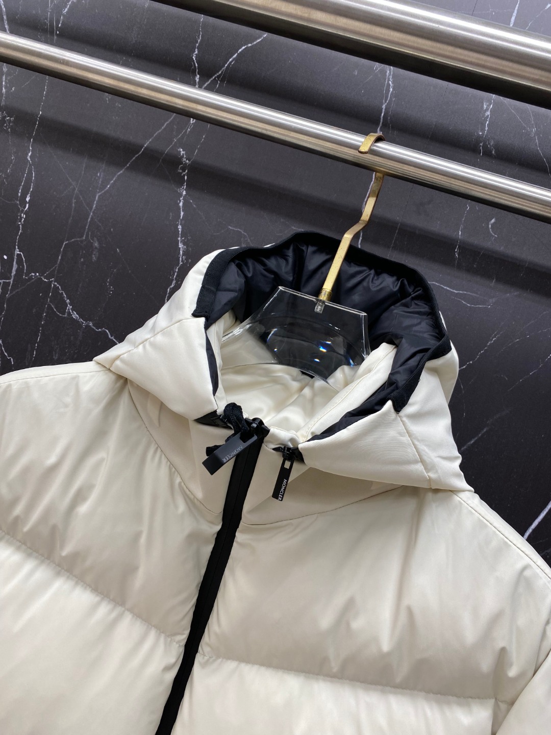 Moncler Male Jacket Goose Down Black Hooded S-m-l