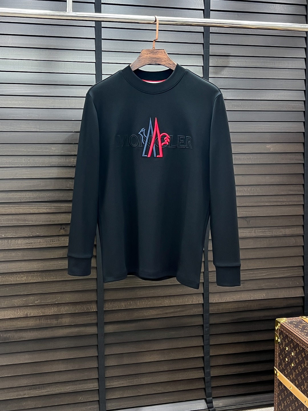 Moncler Hoodie Cotton Black Fleece Lined S-m-l-xl