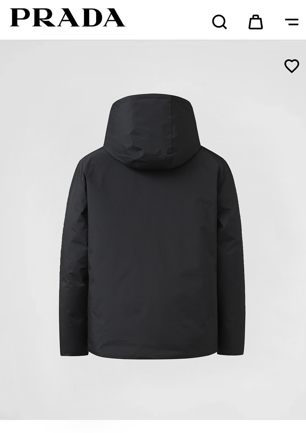 Prada Down Jacket White Duck Down Black S-l