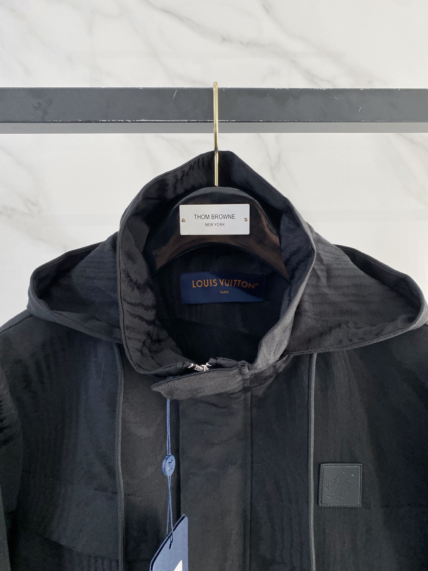 Louis Vuitton Male Jacket Black Couple Style S-m-l-xl