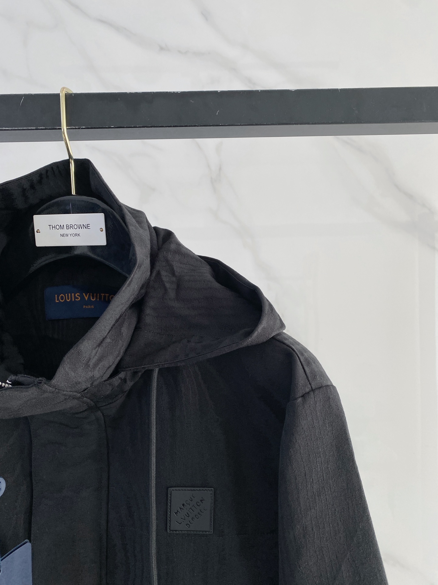 Louis Vuitton Male Jacket Black Couple Style S-m-l-xl