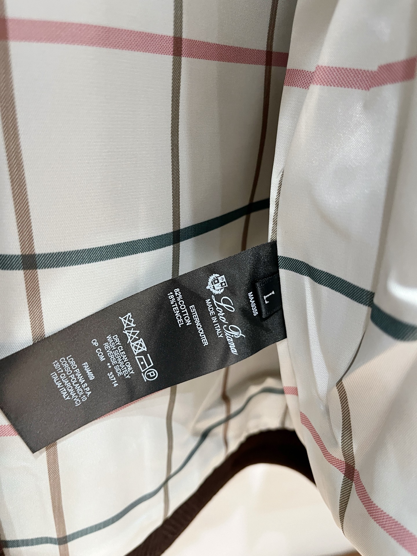 Loro Piana Male Jacket Cotton Gray Slim Fit M-l-xl