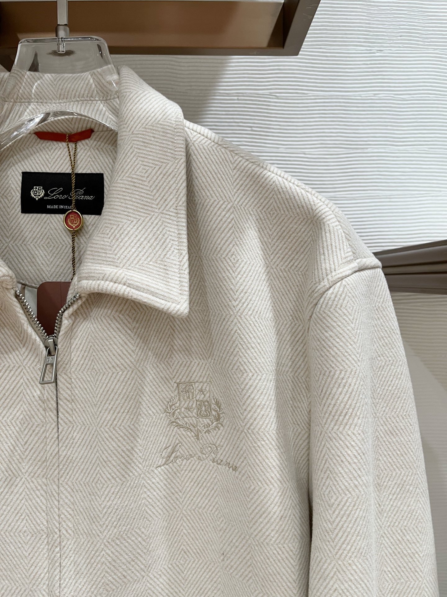 Loro Piana Male Jacket Cotton Gray Slim Fit M-l-xl