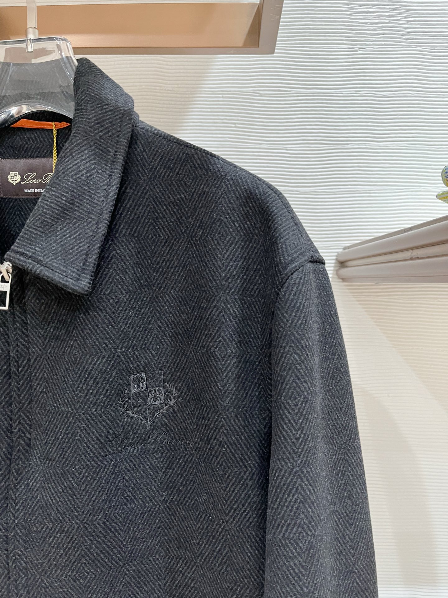 Loro Piana Male Jacket Cotton Gray Slim Fit M-l-xl