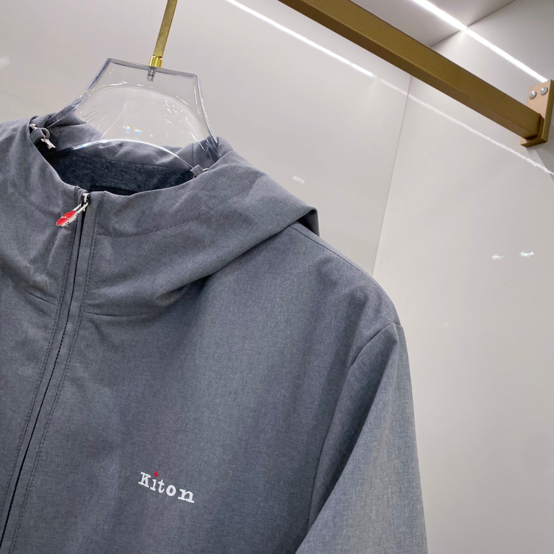 Kiton Jacket Black Hooded