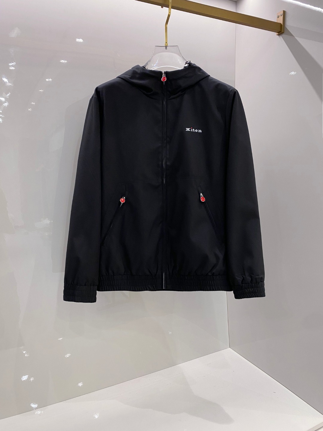 Kiton Jacket Black Hooded