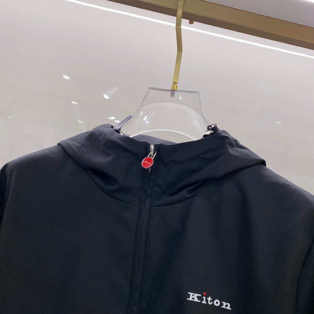 Kiton Jacket Black Hooded